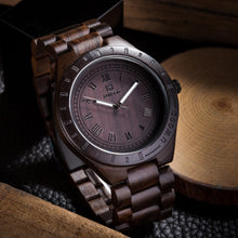 2018 Men Dress Watch Quartz (zw) UWOOD Mens Wooden Watch Wood Wrist Watches men Natural Calendar Display Bangle Gift