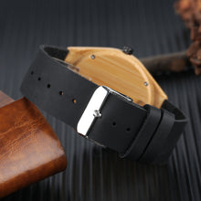 World Map Wooden Watch for Men & Women with Leather Band