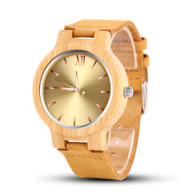 Top Luxury Wood Watch Men Gold Watch Fashion Wood Men's Watch Wooden Watches Clock