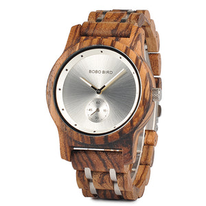 Wooden Watches Men Luxury Wristwatch Clock Functional Stop Watch relogio masculino K-Q18