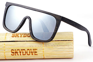 SKYDOVE Bamboo Sunglasses Wooden Wood Mens Goggle Polarized Wooden Sunglasses Men 2018 Sunglasses Bamboo Men Fashion Sun Glasses