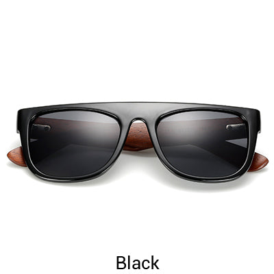 Ralferty Walnut Wood Sunglasses Brand Coating Mirror UV400