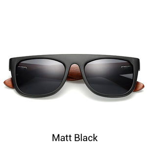 Ralferty Walnut Wood Sunglasses Brand Coating Mirror UV400